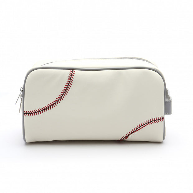 baseball leather toiletry bag