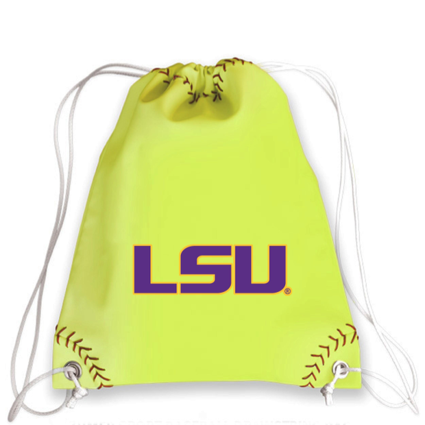 LSU Tigers Softball Drawstring Bag