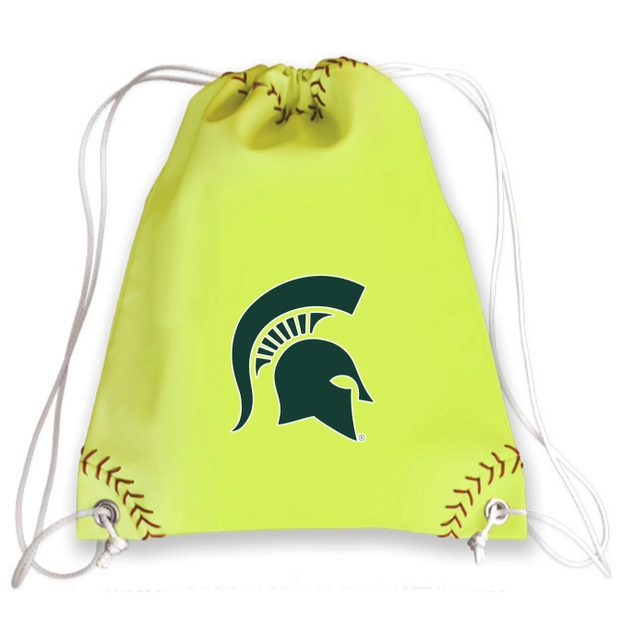 Michigan State Spartans Softball Drawstring Bag