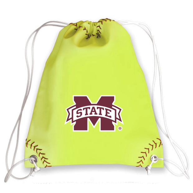 Mississippi State Bulldogs Softball Drawstring Bag