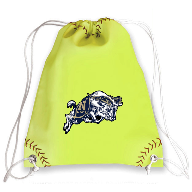 Navy Midshipmen Softball Drawstring Bag
