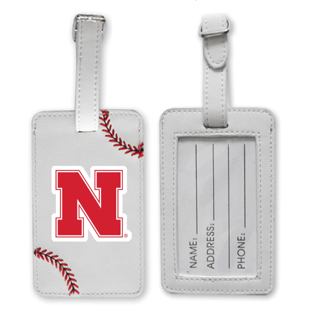Nebraska Cornhuskers Baseball Luggage Tag