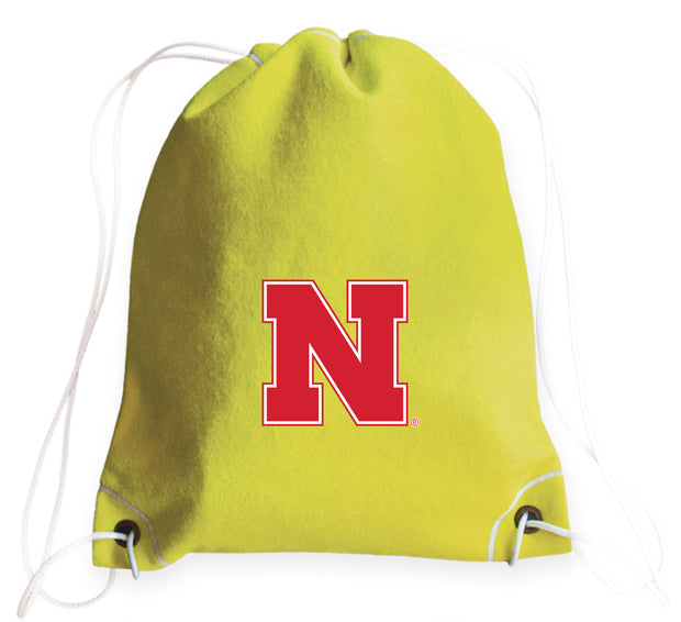 Nebraska Cornhuskers Tennis Drawstring Bag