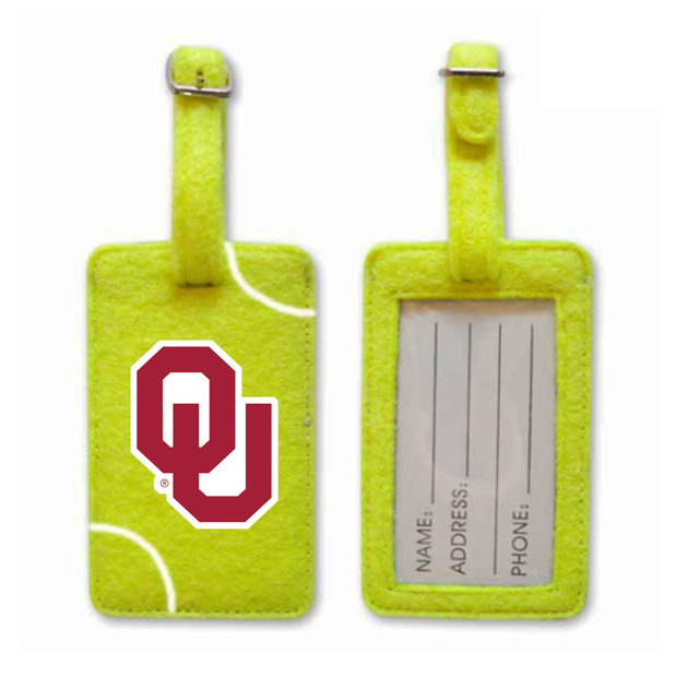 Oklahoma Sooners Tennis Luggage Tag