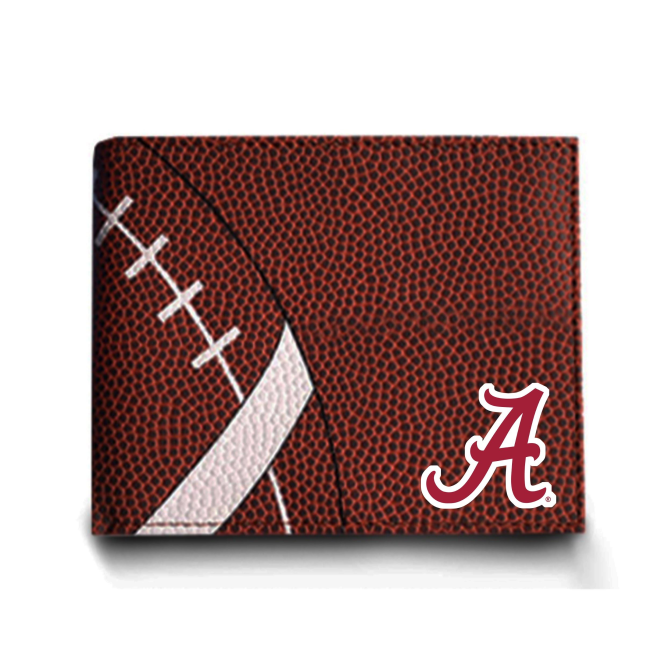 Football Leather Alabama Crimson Tide Men s Boy s Bifold Wallet