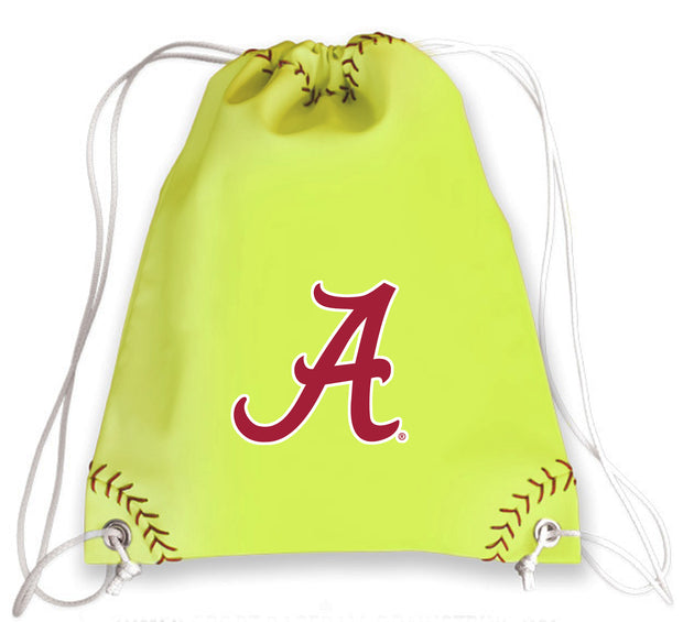 Alabama Crimson Tide Softball Drawstring Bag