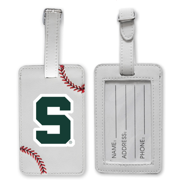 Michigan State Spartans Baseball Luggage Tag