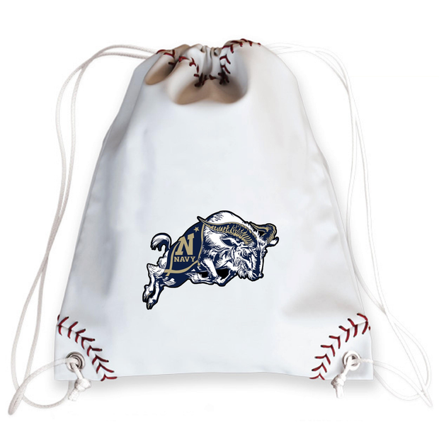 Navy Midshipmen Baseball Drawstring Bag