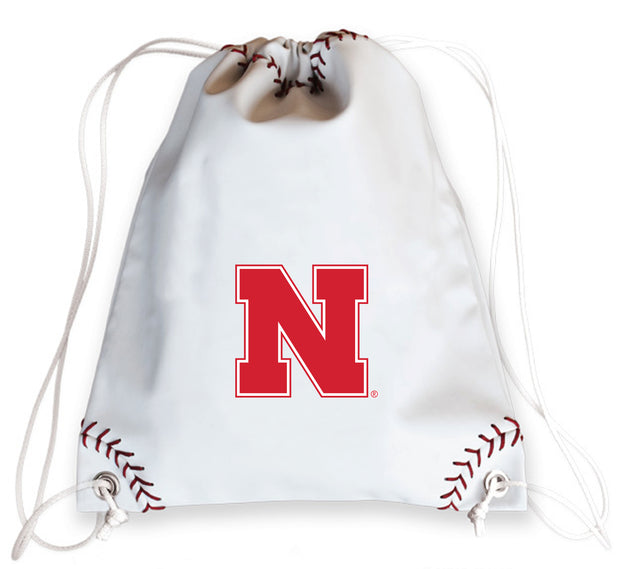 Nebraska Cornhuskers Baseball Drawstring Bag