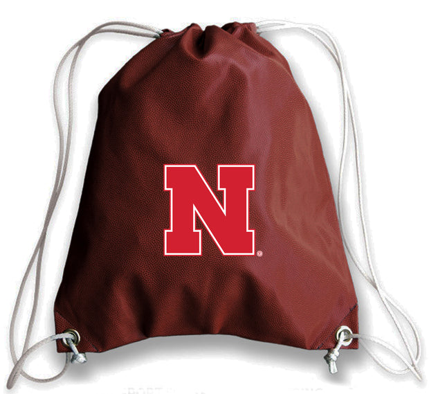 Nebraska Cornhuskers Football Drawstring Bag