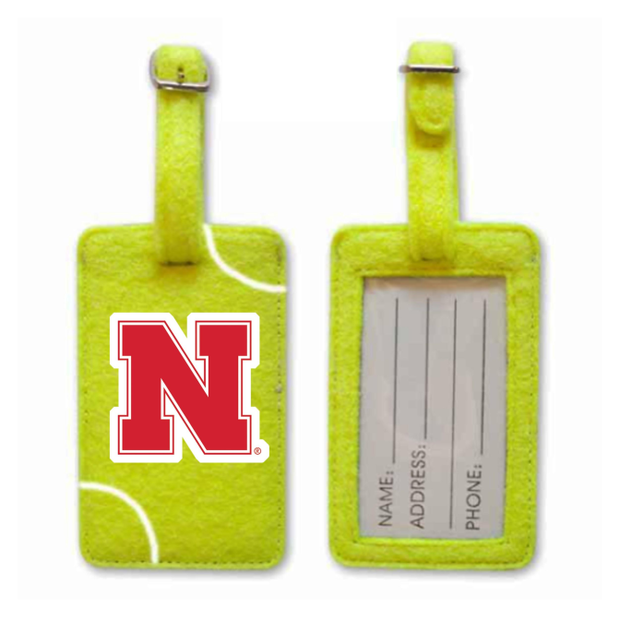 Nebraska Cornhuskers Tennis Luggage Tag