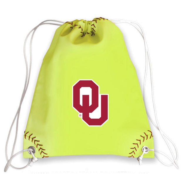 Oklahoma Sooners Softball Drawstring Bag