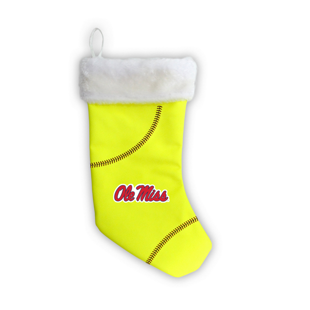 Ole Miss Rebels 18" Softball Christmas Stocking