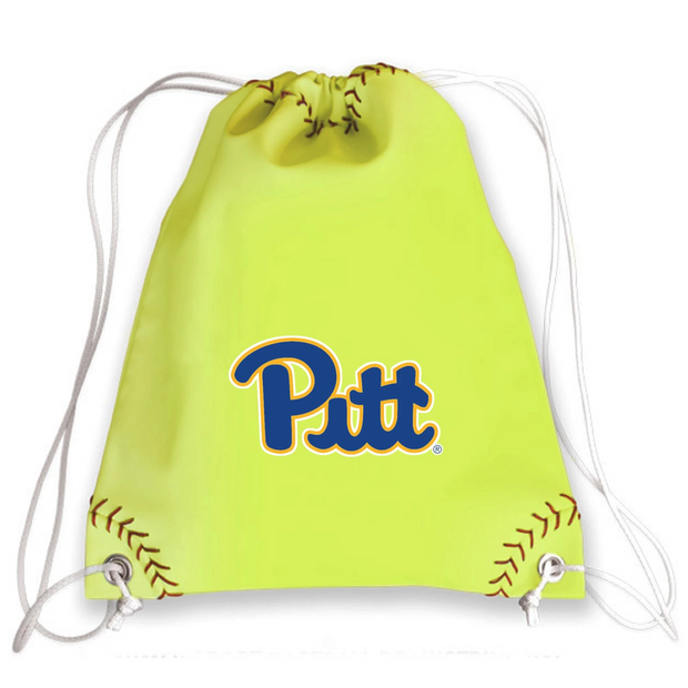 Pitt Panthers Softball Drawstring Bag