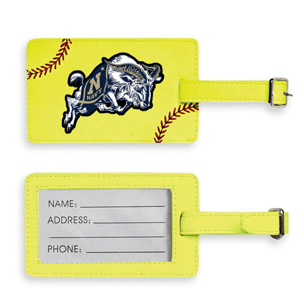 Navy Midshipmen Softball Luggage Tag