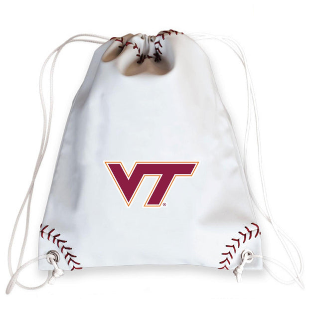 Virginia Tech Hokies Baseball Drawstring Bag