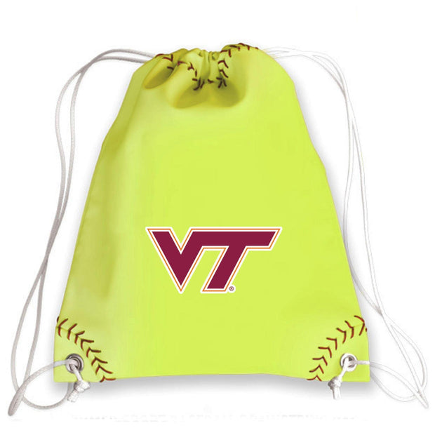 Virginia Tech Hokies Softball Drawstring Bag