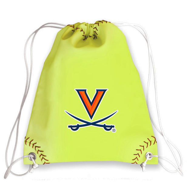 Virginia Cavaliers Softball Drawstring Bag