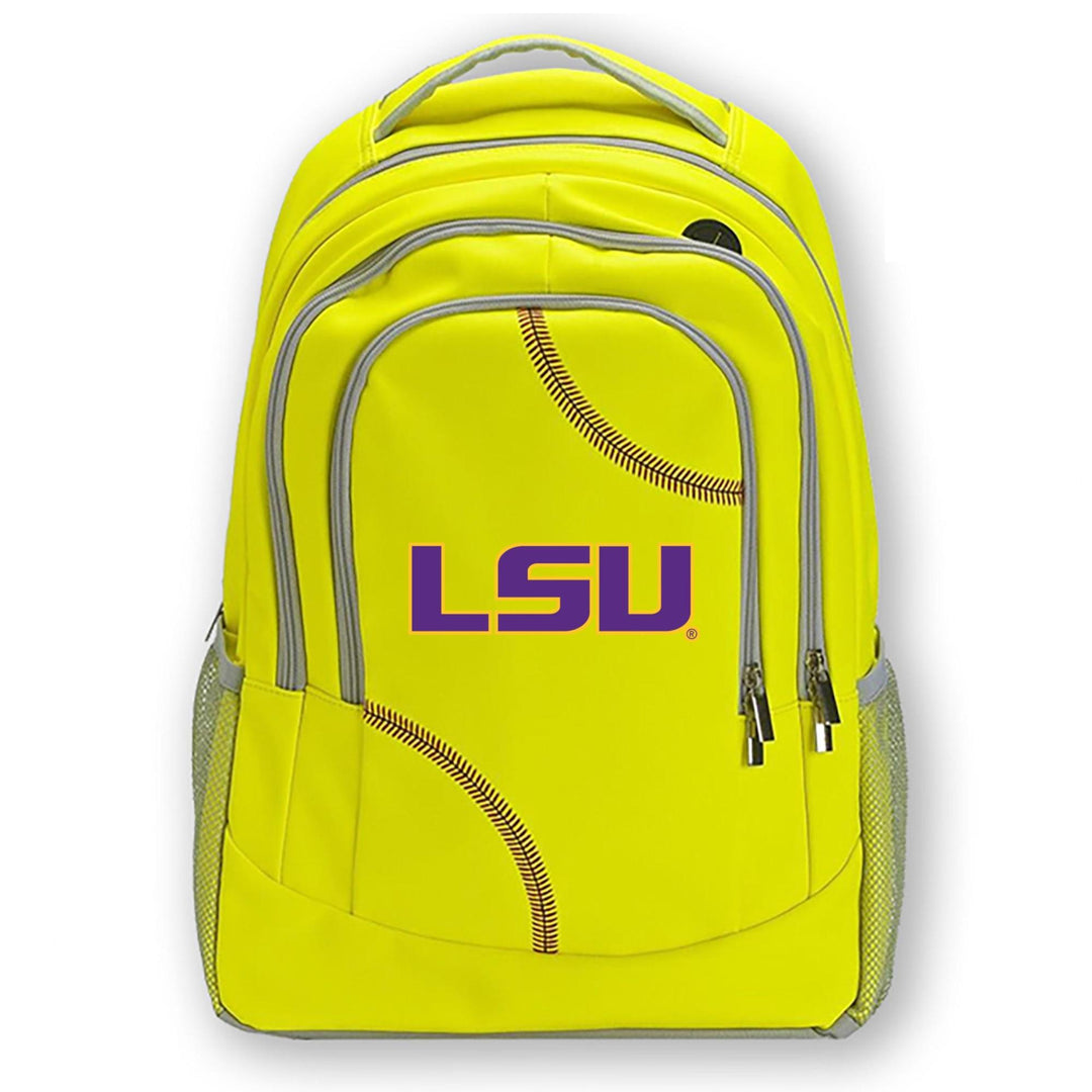 Softball Leather Material LSU Tigers Backpack Bag Zumer Sport