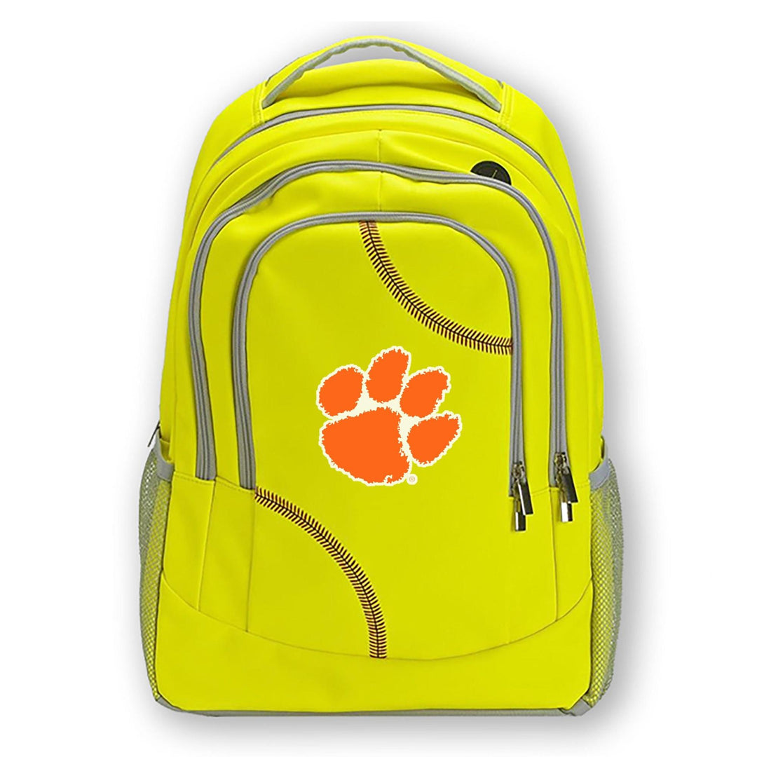 Softball Leather Material Clemson Tigers Backpack Bag Zumer Sport