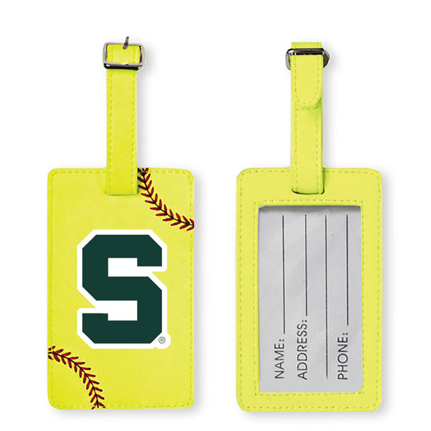 Michigan State Spartans Softball Luggage Tag