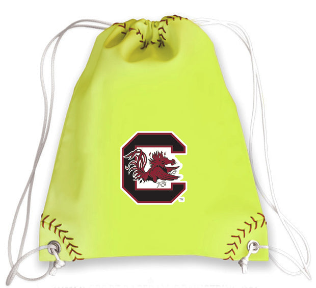 South Carolina Gamecocks Softball Drawstring Bag