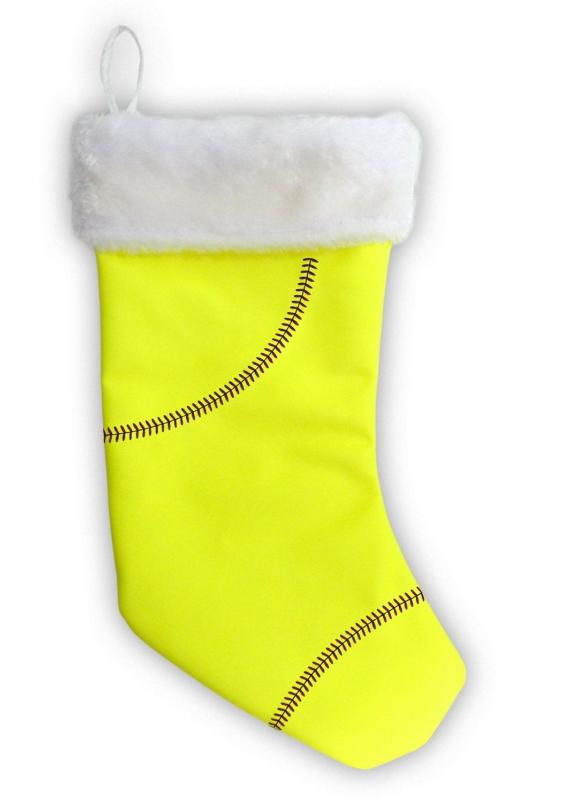 Sports Christmas Stocking made from softball material