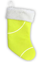 Sports Christmas Stocking made from tennis ball material